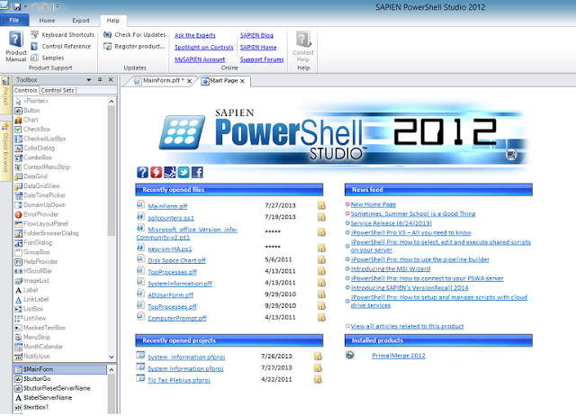 Building GUI for PowerShell Scripts