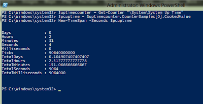 Using Performance Counter with PowerShell to Extract Server Uptime