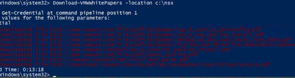 Download Technical WhitePapers from VMware Site – PowerShell